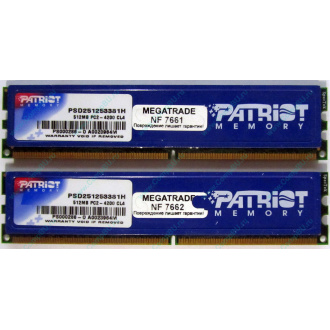 Память 1Gb (2x512Mb) DDR2 Patriot PSD251253381H pc4200 533MHz (Смоленск)